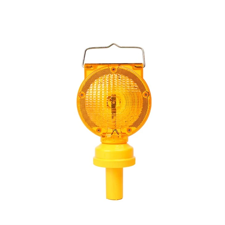 Led Gul Blinkende Trafikk Solar Light