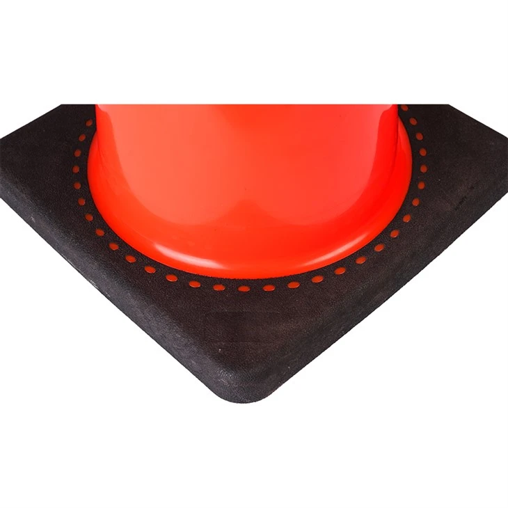Red Pvc Traffic Warning Cone With Black Base